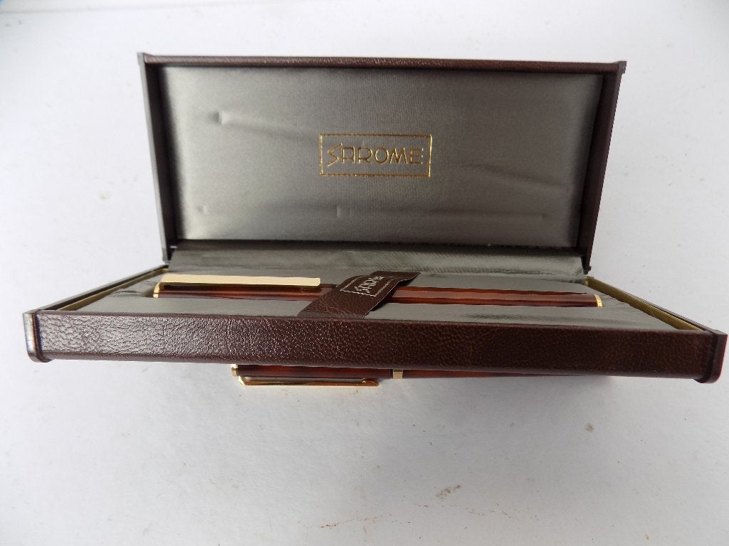 Sarome balpen made in Japan jaren 70 80 brown marlbe, Ophalen of Verzenden, Gebruikt