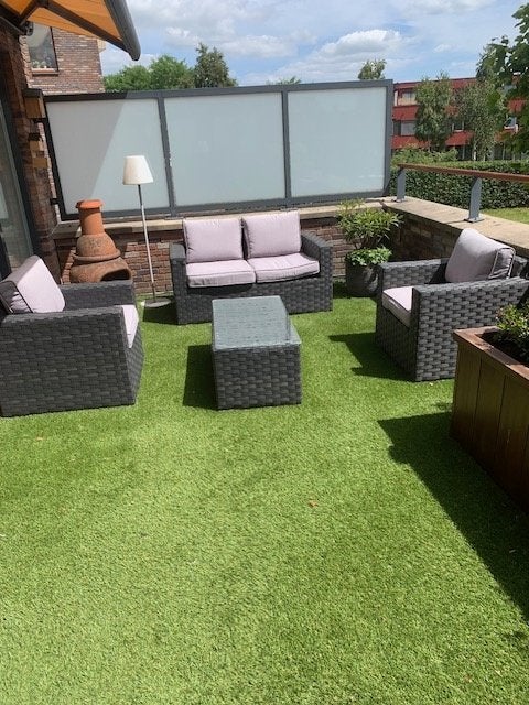 Tuinset, Tuin en Terras, Tuinsets en Loungesets, Ophalen, 4 zitplaatsen, Kunststof, Zo goed als nieuw