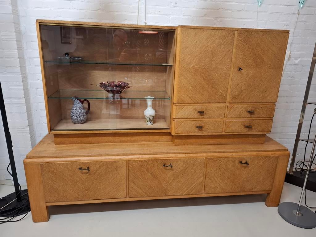 Art Deco kast wandkast wandmeubel vitrinekast design, Ophalen