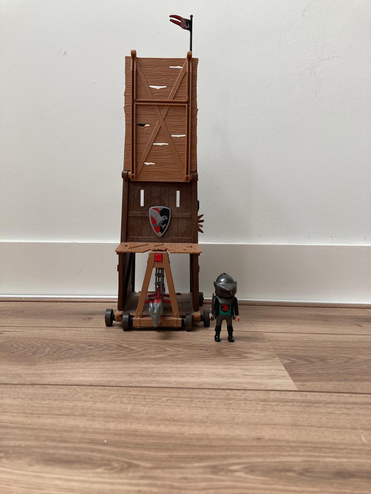 Playmobil aanvalstoren+valkenridder, Ophalen of Verzenden, Zo goed als nieuw, Jongen of Meisje