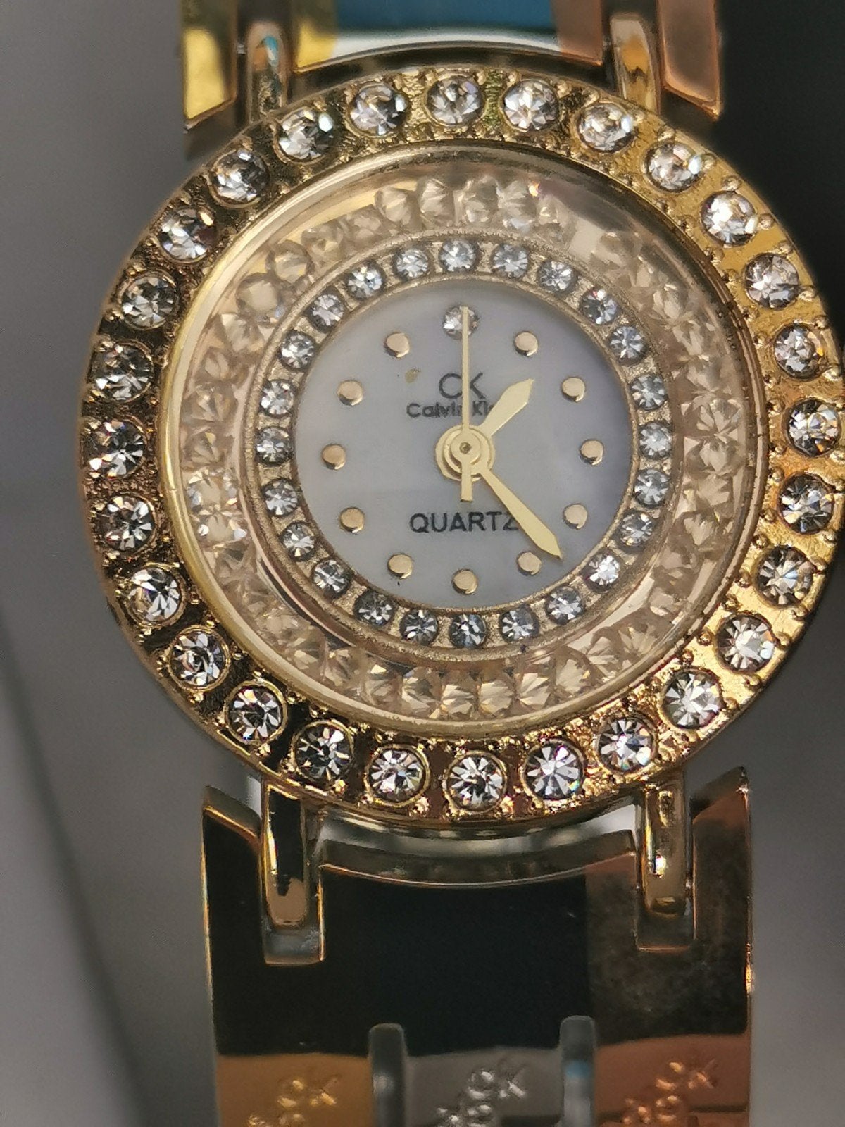 CK Calvin Klein Dames Horloge met Strass - Goud/Zilver/Rosé, Verzenden, Nieuw