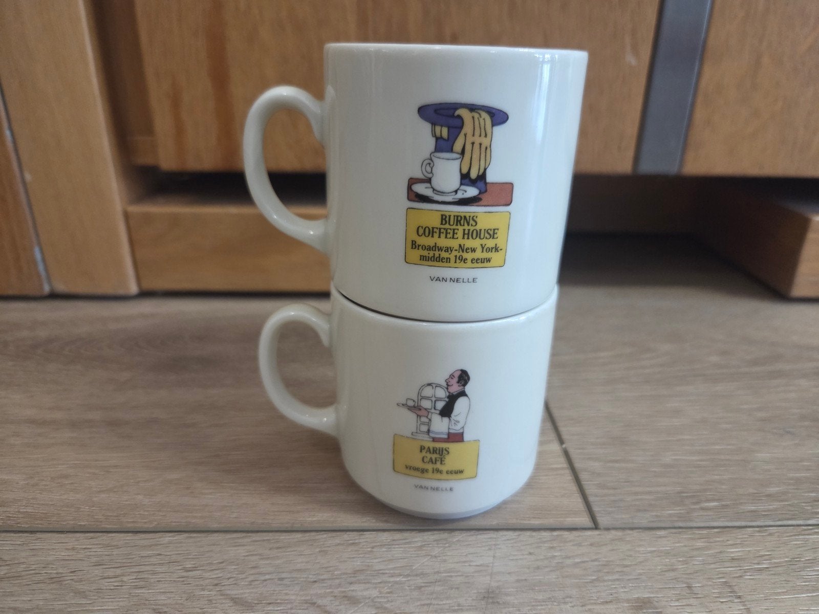 Vintage Van Nelle Koffiemokken Kronester Bavaria Jaren '7, Ophalen of Verzenden