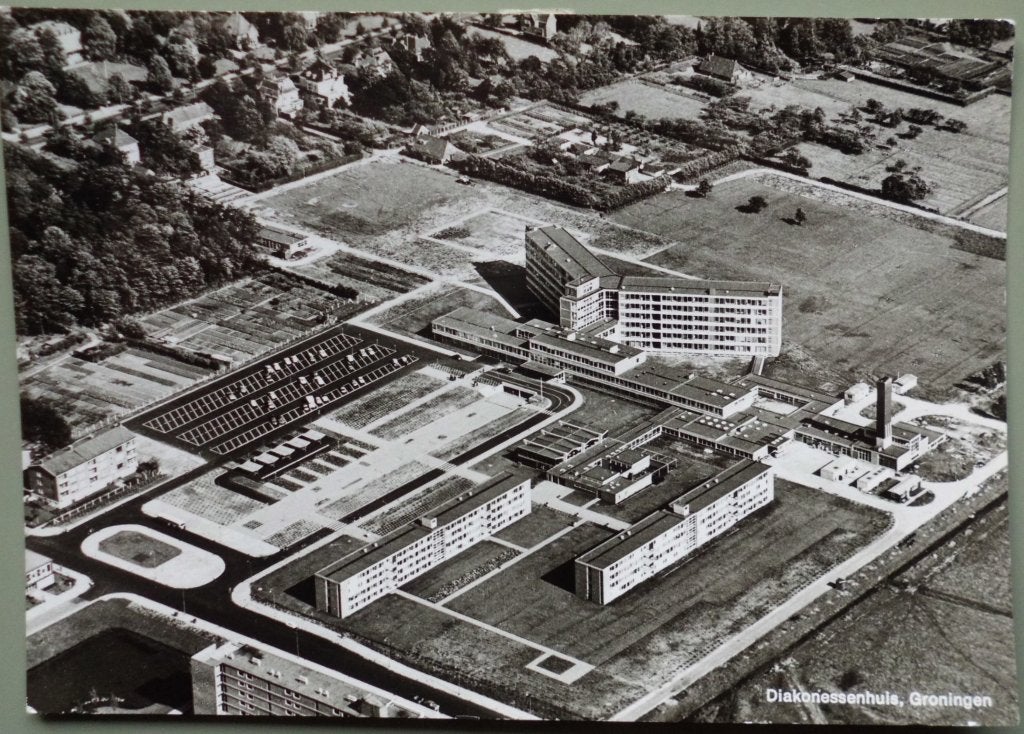 Groningen - Diakonessenhuis - 1972, Ophalen of Verzenden, 1960 tot 1980, Gelopen, Groningen