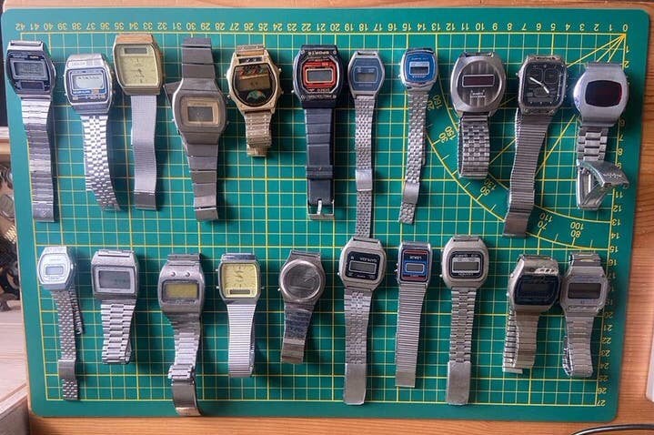 Oude led horloges, Ophalen, Gebruikt