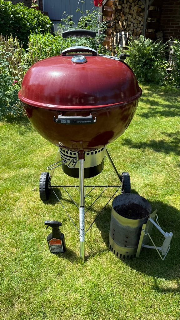 Weber Mastertouch 57 cm, GBS systeem in uitstekende staat!, Tuin en Terras, Houtskoolbarbecues, Ophalen, Gebruikt, Weber, Met accessoires