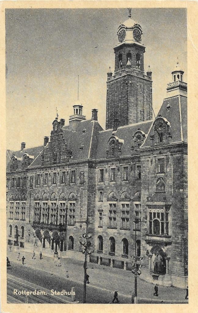 AK Rotterdam - Stadhuis, Verzenden, 1920 tot 1940, Ongelopen, Zuid-Holland