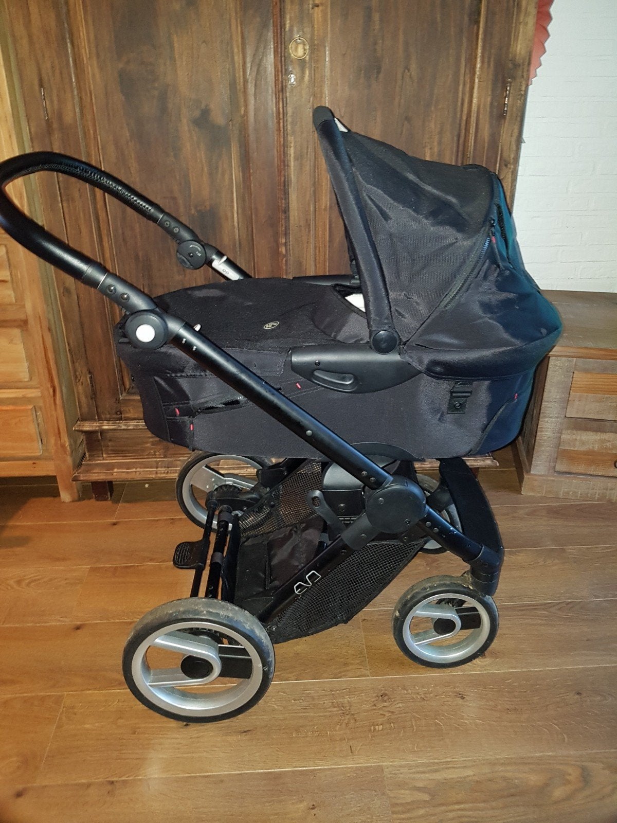 Combi kinderwagen, Kinderen en Baby's, Kinderwagens en Combinaties, Ophalen, Gebruikt, Verstelbare duwstang, Combiwagen