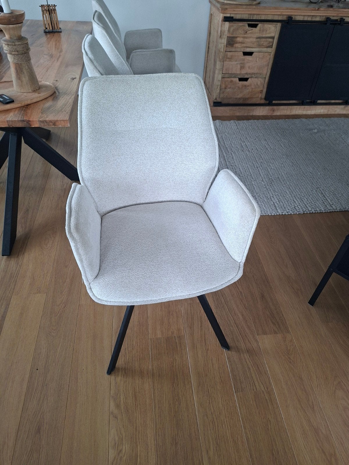 4 mooie eetkamerstoelen voor € 50,00, Huis en Inrichting, Stoelen, Ophalen, Gebruikt, Wit, Vier