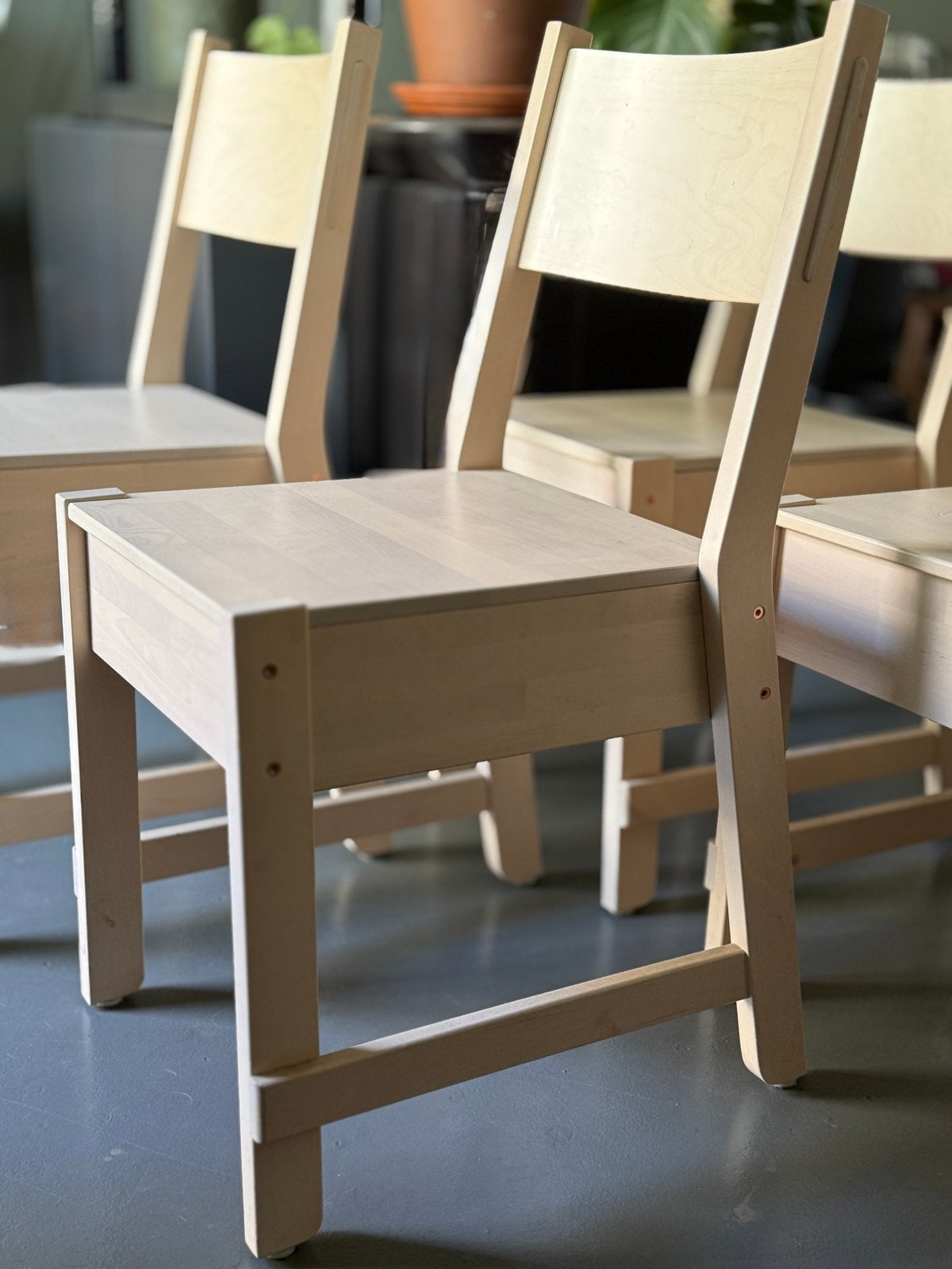 IKEA NORRÅKER eetkamerstoelen (4 stuks) - Nieuwstaat, Ophalen, Overige kleuren, Zo goed als nieuw, Vier