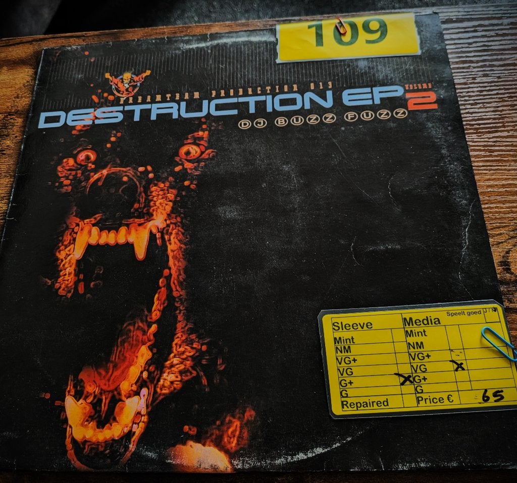 Destruction E.P. 2 DJ Buzz Fuzz* – Destruction EP, Gebruikt, Hardcore, Inclusief binnenhoes, Ophalen of Verzenden