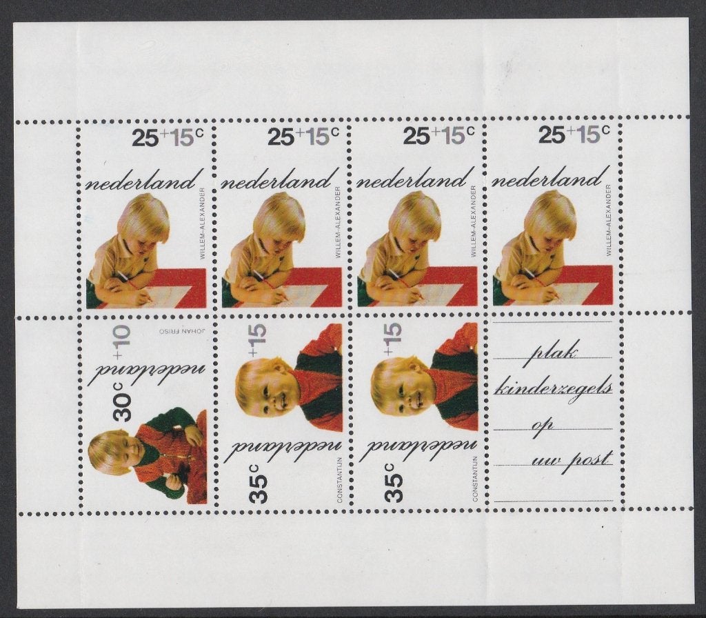 Nederland 1972 1024 Kinder-blok Prinsen, Postfris, Postzegels en Munten, Postzegels | Nederland, Ophalen of Verzenden, Na 1940