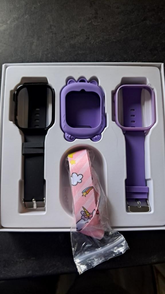 GPS kinderhorloge met simkaart, Sieraden, Tassen en Uiterlijk, Horloges | Kinderen, Ophalen of Verzenden, Nieuw, Paars, Meisje