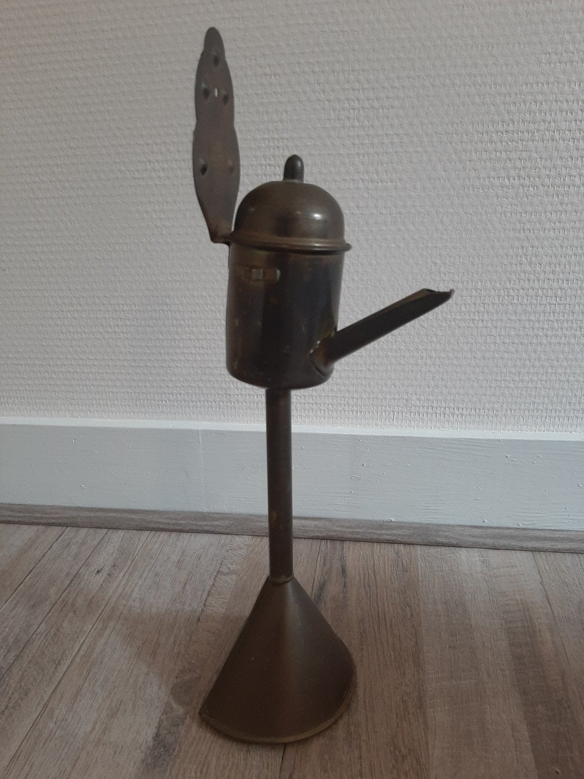 Antieke snotneus olielamp, Antiek en Kunst, Ophalen of Verzenden