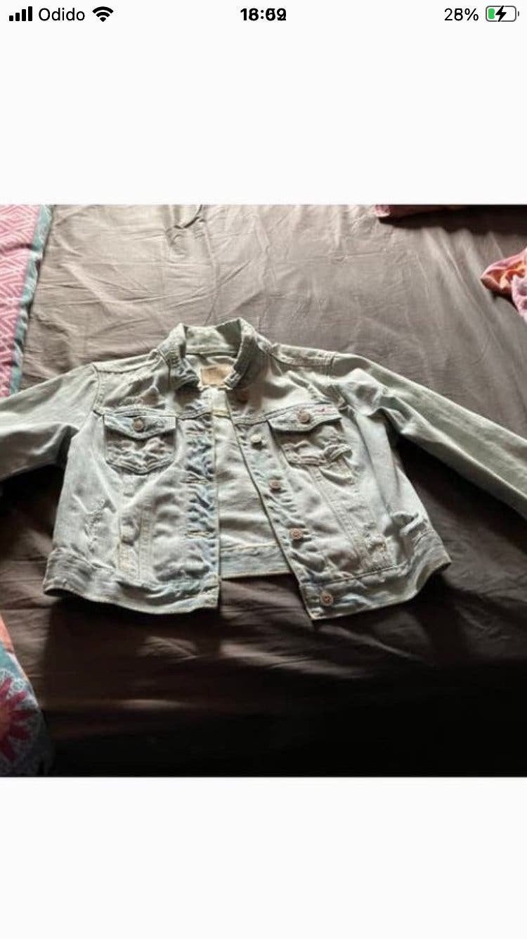 Hollister spijkerjas dames maat l, Ophalen of Verzenden, Zo goed als nieuw, Maat 42/44 (L), Blauw