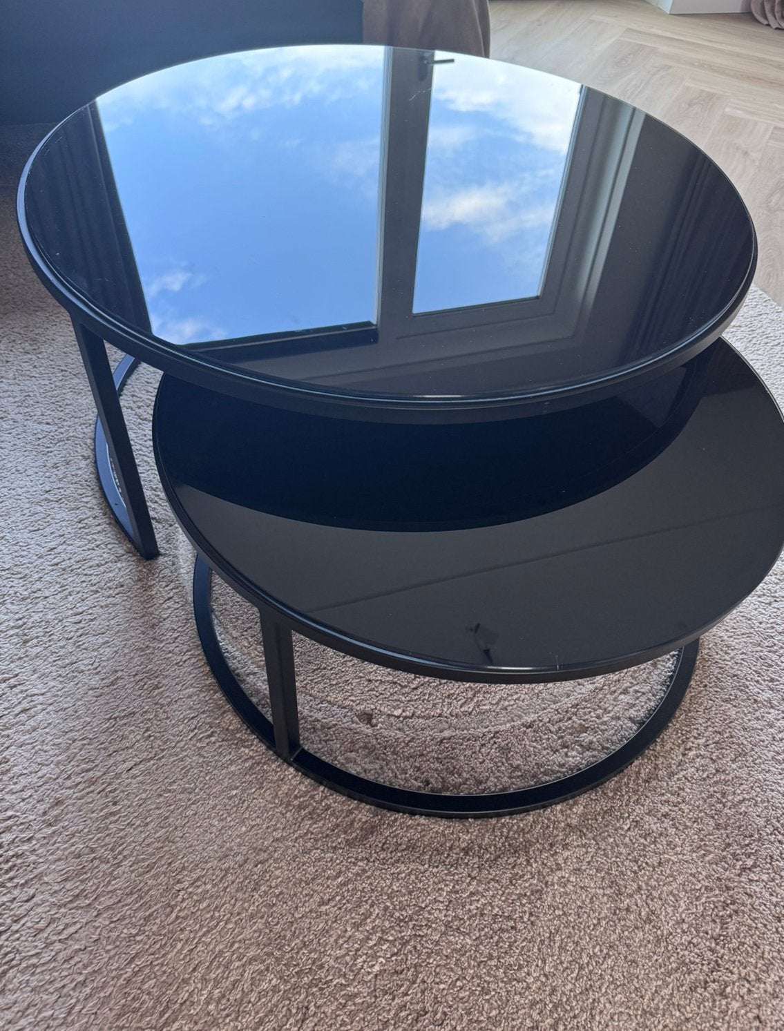 Prachtig zo goed als nieuw salon tafels, Ophalen, Zo goed als nieuw, Rond, 50 tot 100 cm