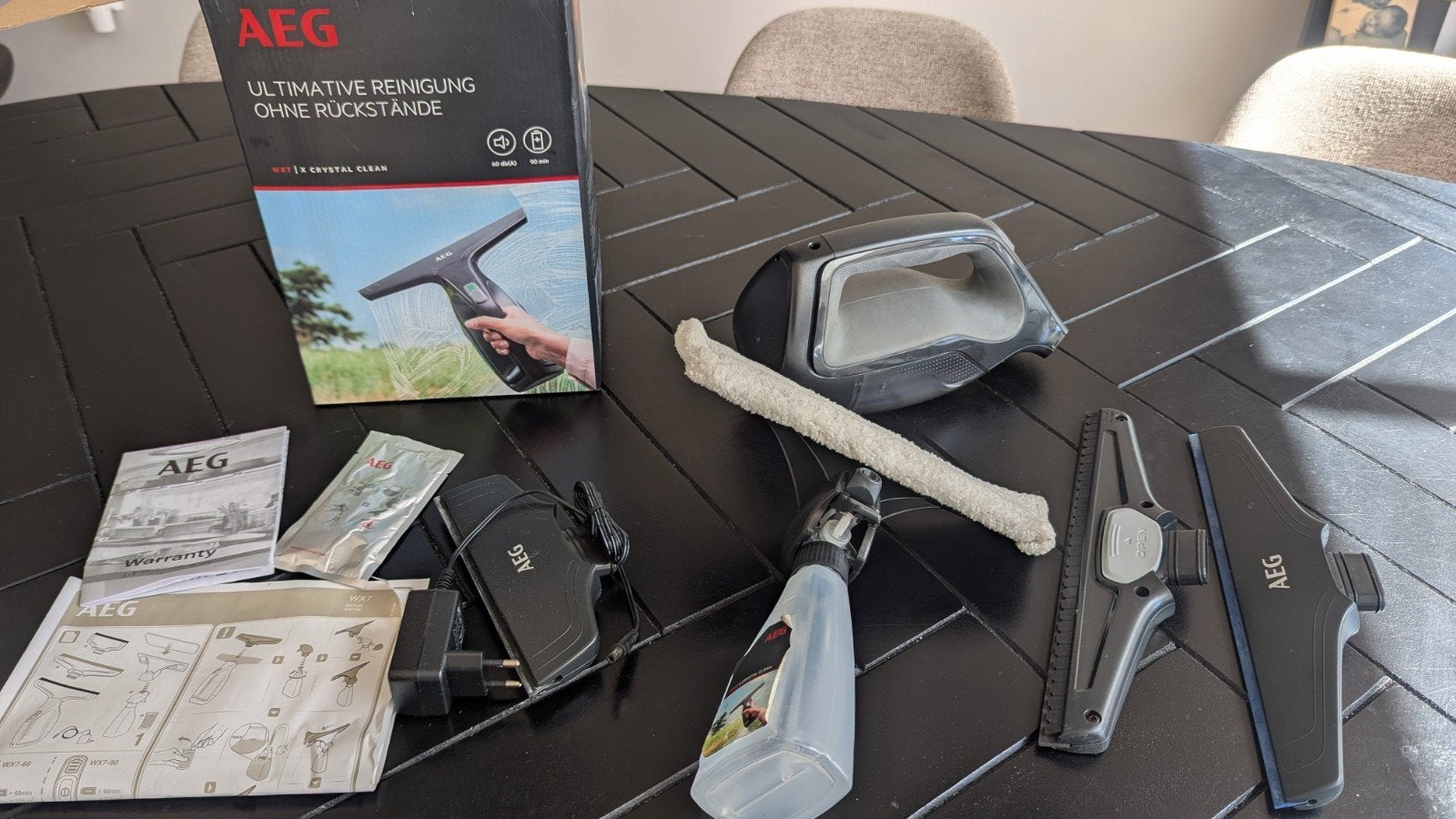 AEG WX7 Raamwisser - Ultieme Reiniging zonder Strepen, Ophalen, Raamwisser of Trekker