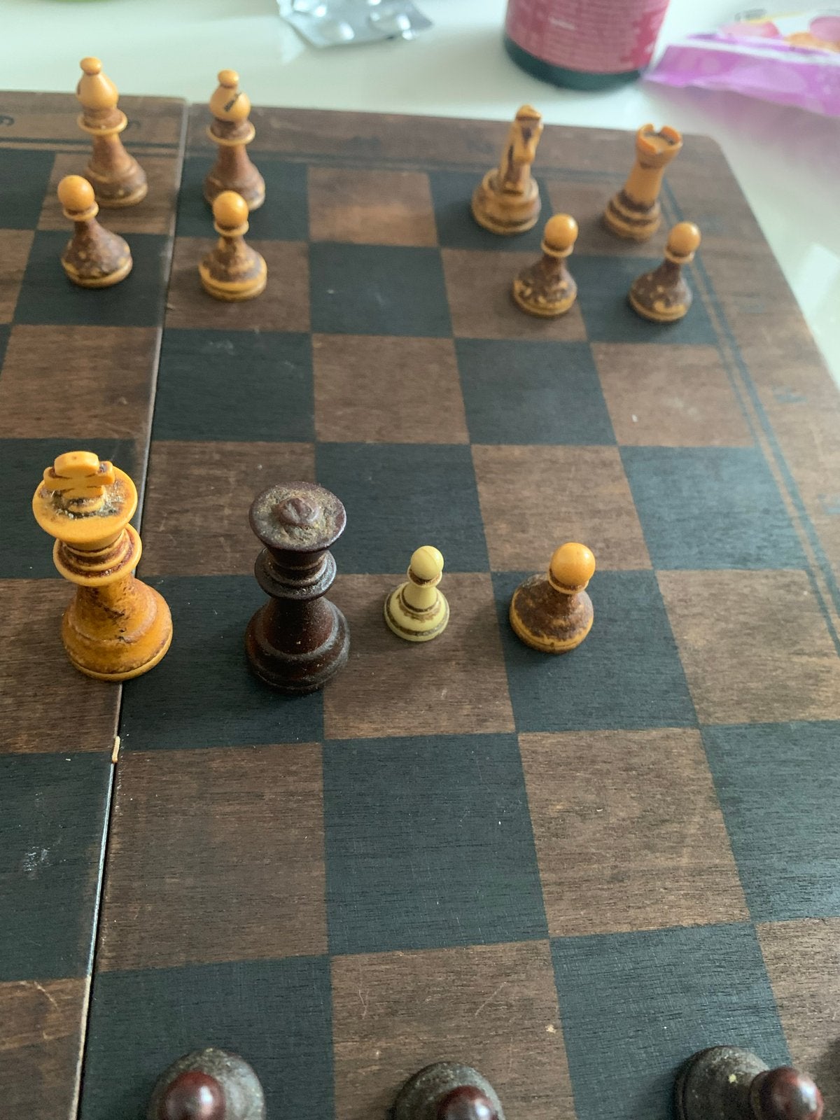 Vintage Schaakspel, Hobby en Vrije tijd, Een of twee spelers, Ophalen of Verzenden, Gebruikt, Reisspel