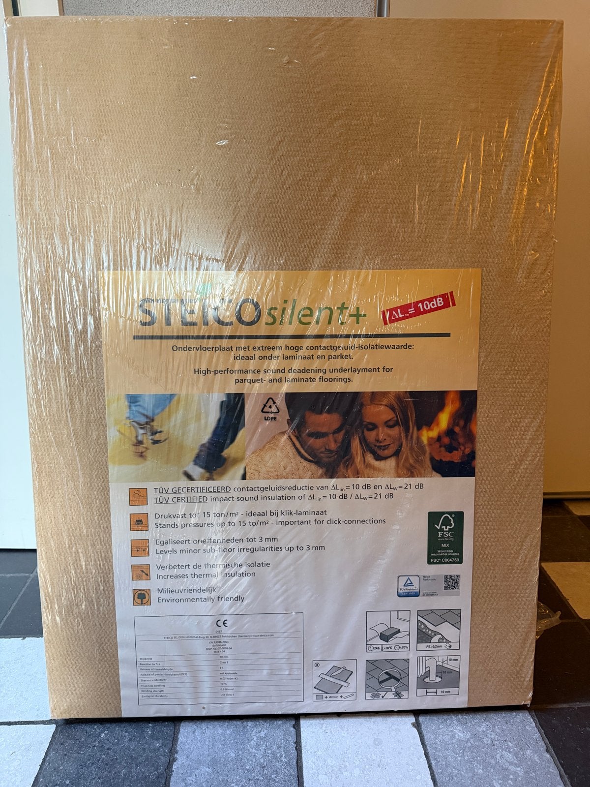 Steico Silent+ ondervloerplaten - 2 pakken (20 platen), Ophalen, 30 cm of meer, 50 tot 150 cm, Overige typen