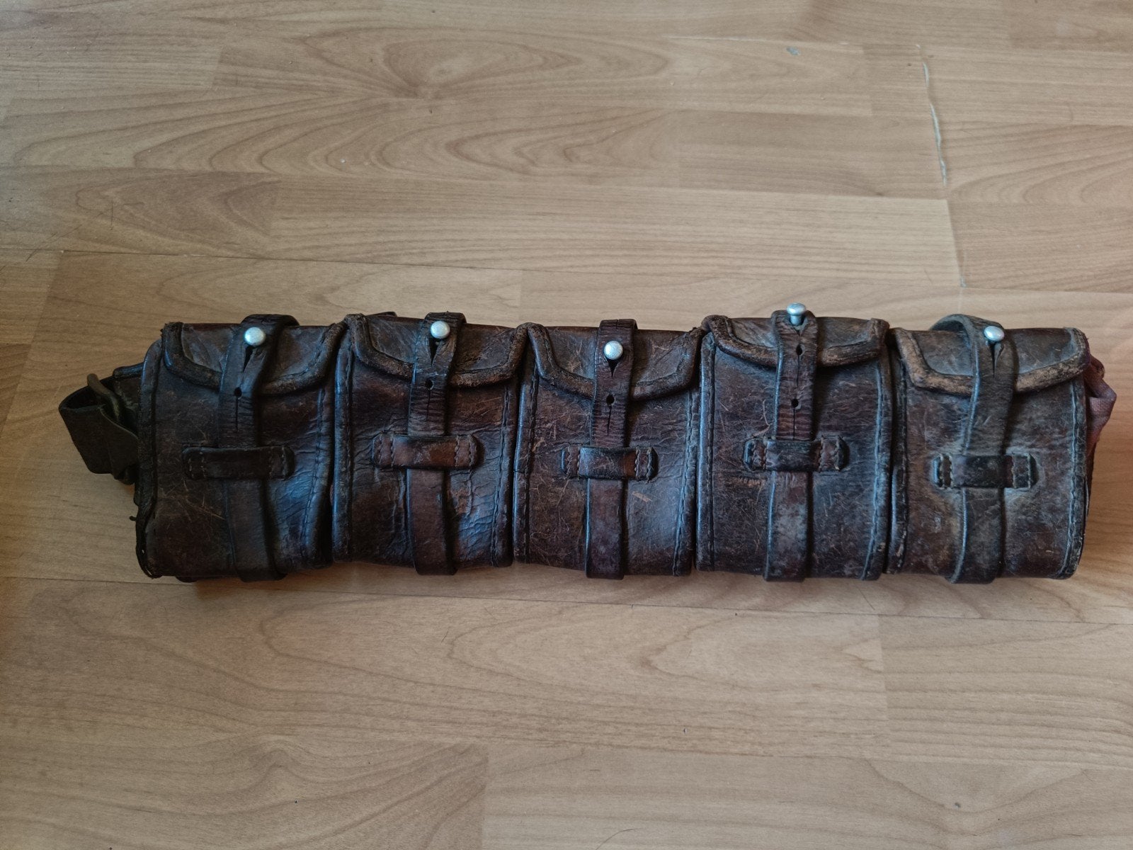 Vintage Leren Munitieband/Patronenriem, Ophalen of Verzenden