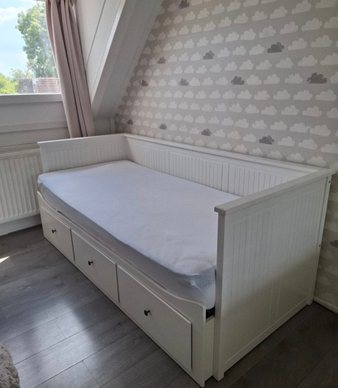 Hemnes Ikea Bed, Ophalen, Gebruikt, 90 cm, Eenpersoons