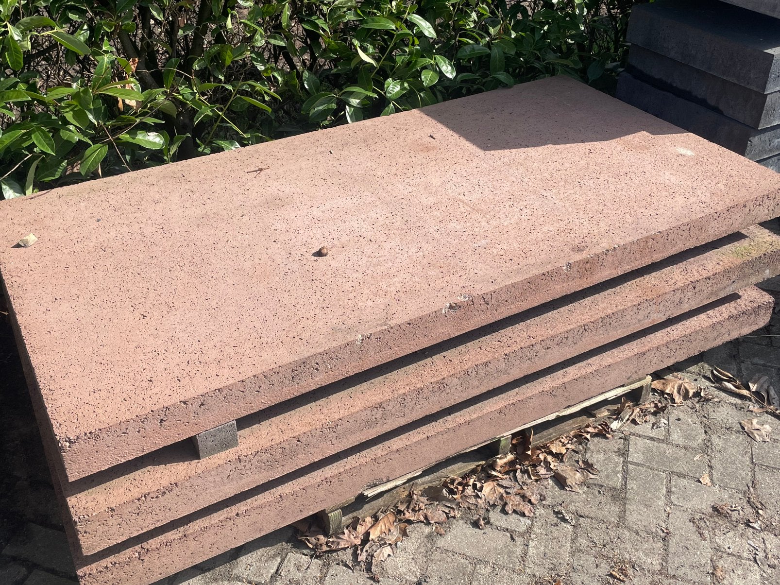 3 st Oud Hollandse tegels 200x100x10 cm Roodbruin RESTPARTIJ, Ophalen, Nieuw, Beton, Terrastegels