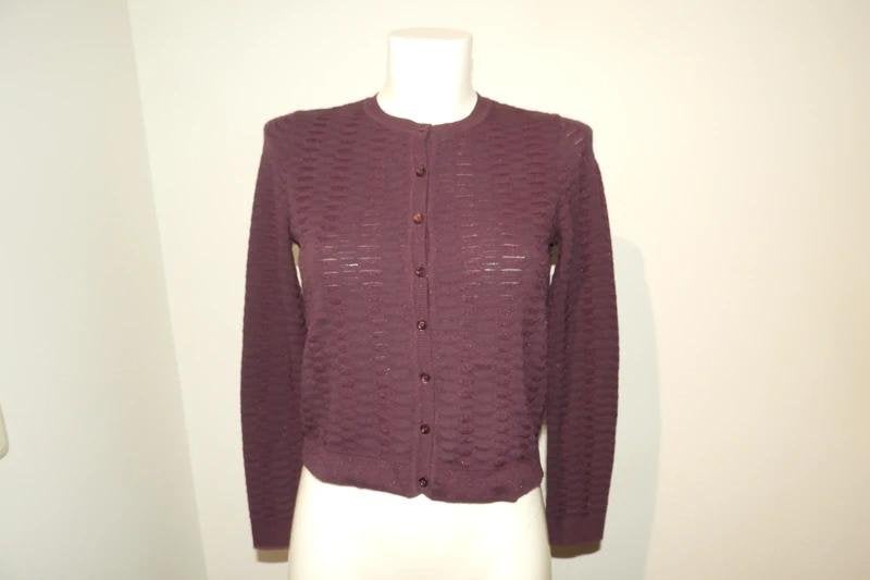 Missoni aubergine paars vest fijn werk motief in de stof, Kleding | Dames, Truien en Vesten, Verzenden, Paars, Missoni, Maat 34 (XS) of kleiner