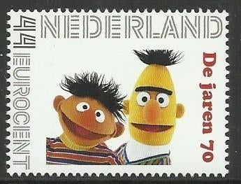 Jaren 70 Bert en Ernie, geen persoonlijke zegel, Ophalen of Verzenden, Na 1940, Postfris