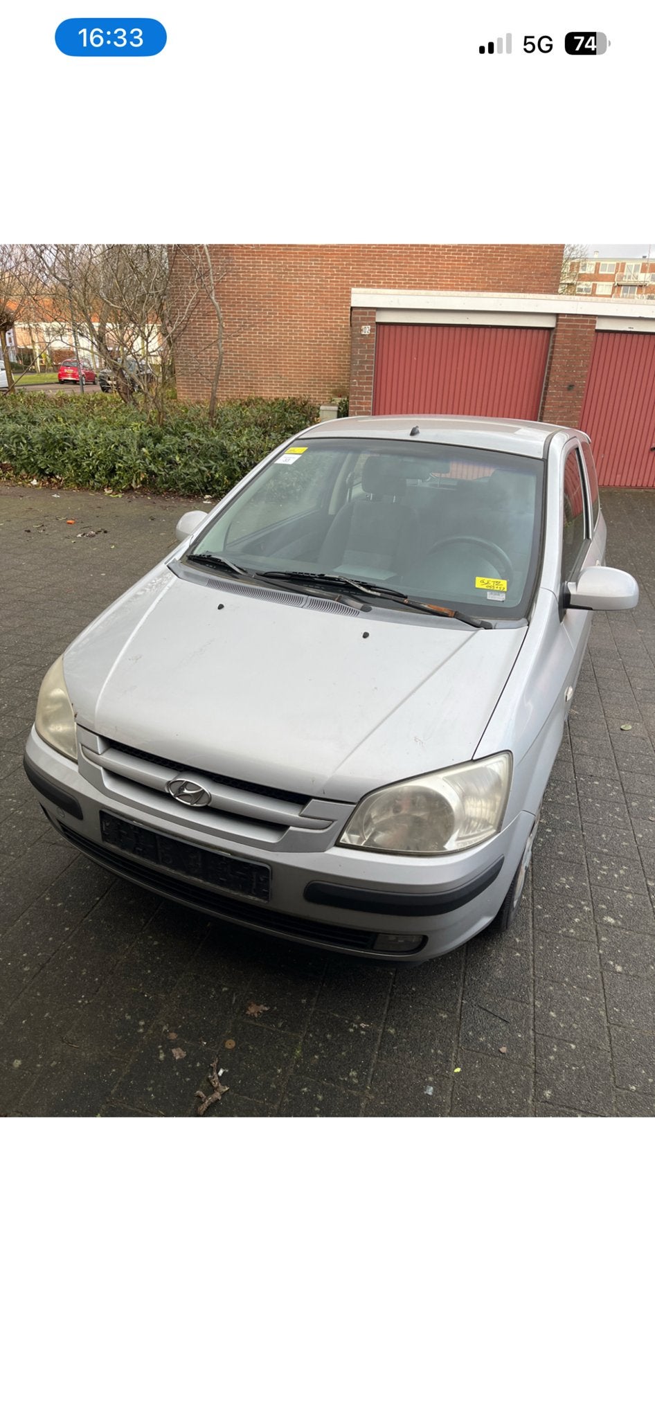 Hyundai Getz 1.3 3DRS 2004 Grijs Airco, Voorwielaandrijving, 450 kg, 40 €/maand, 4 cilinders