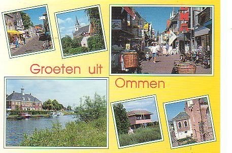 Ansichtkaart 	Ommen	6-luik, Verzamelen, Ansichtkaarten | Nederland, Verzenden, 1980 tot heden, Gelopen, Overijssel
