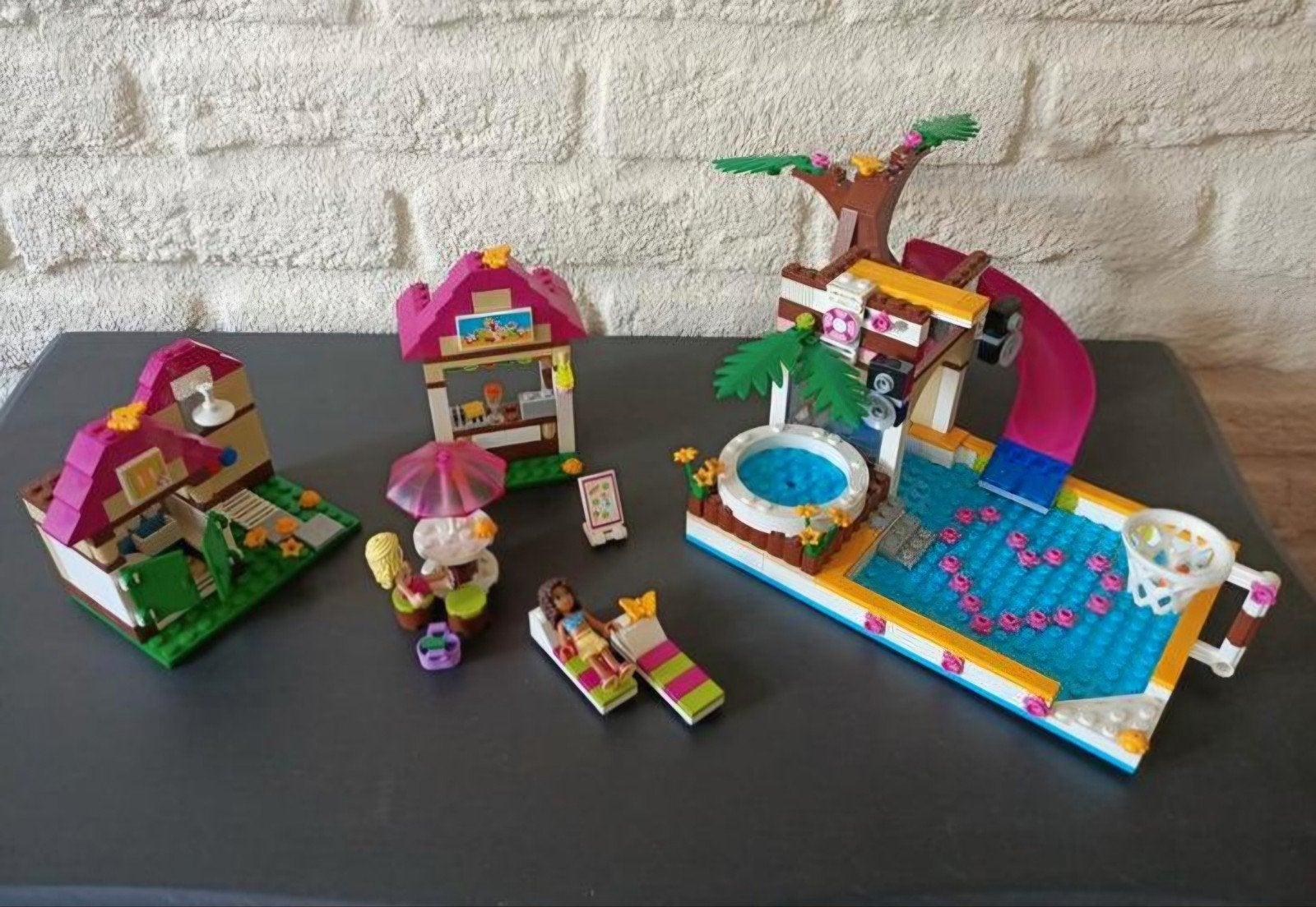 lego friends zwembad 41008, Ophalen, Lego, Zo goed als nieuw, Complete set