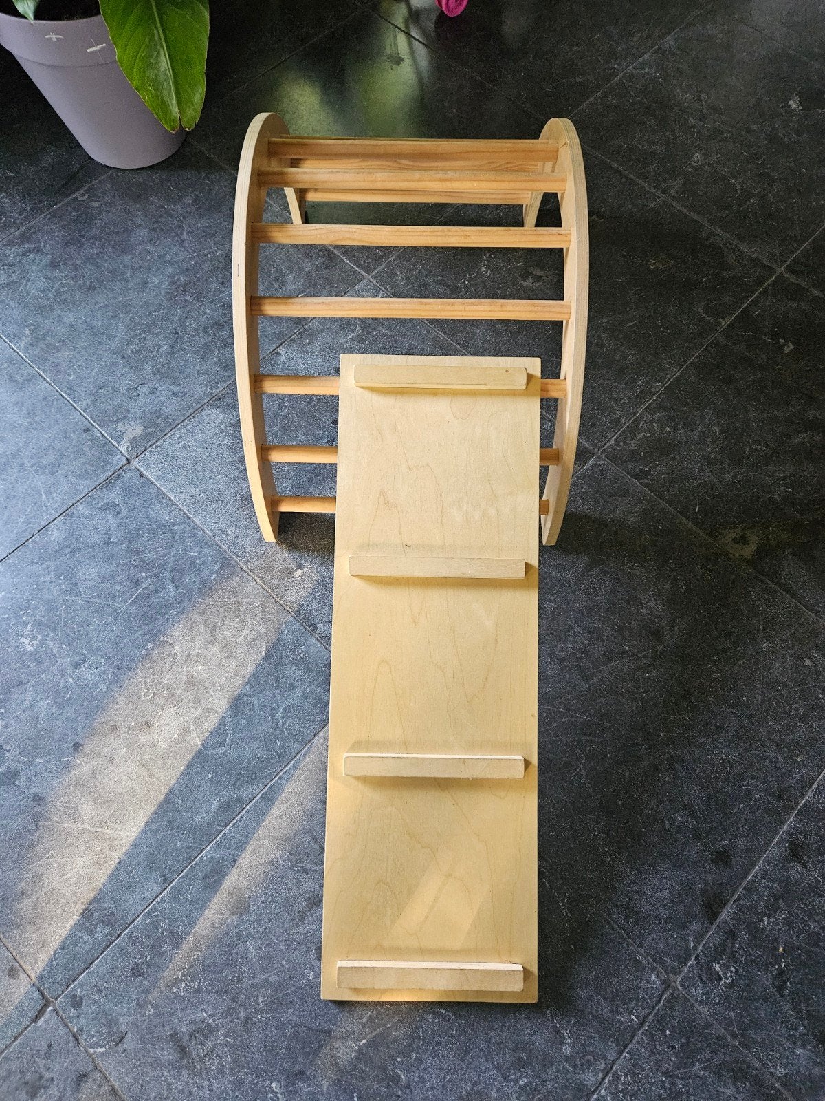 Houten klimrek met glijbaan/klimplank voor kinderen(aldi), Ophalen of Verzenden, Zo goed als nieuw, Jongen of Meisje