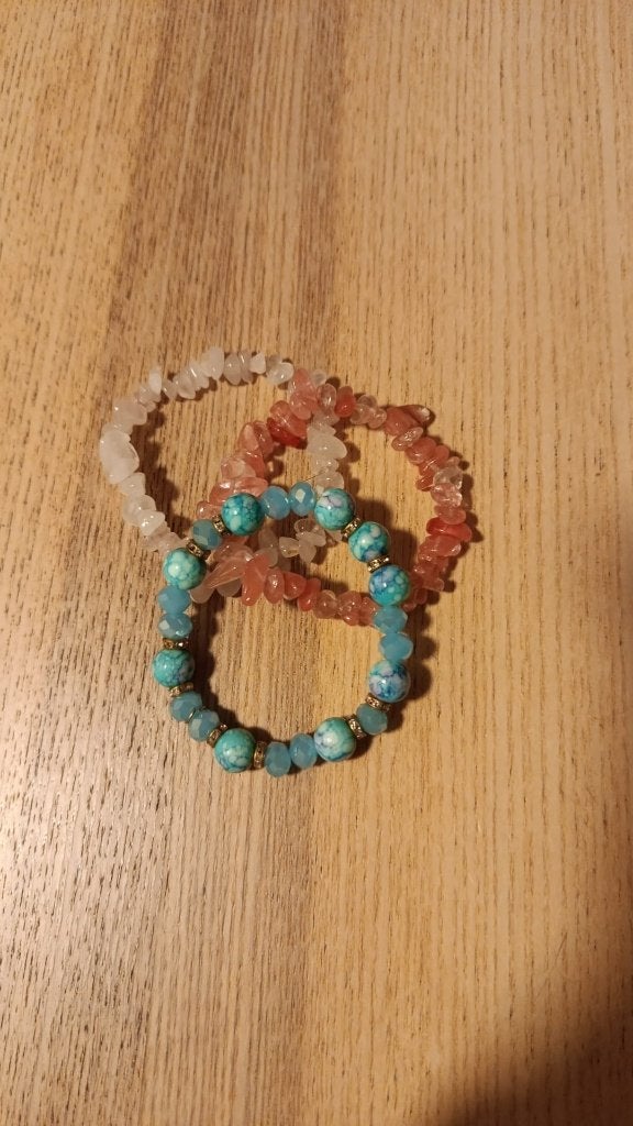 Set van 3 kralenarmbanden - Nieuw, Overige materialen, Overige kleuren, Ophalen of Verzenden, Zo goed als nieuw