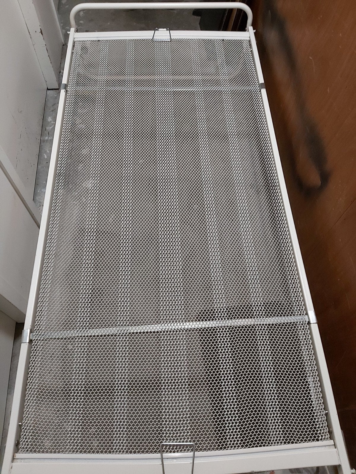 Metal Bed (complet), Huis en Inrichting, Slaapkamer | Bedden, Ophalen, Wit, 140 cm, Metaal
