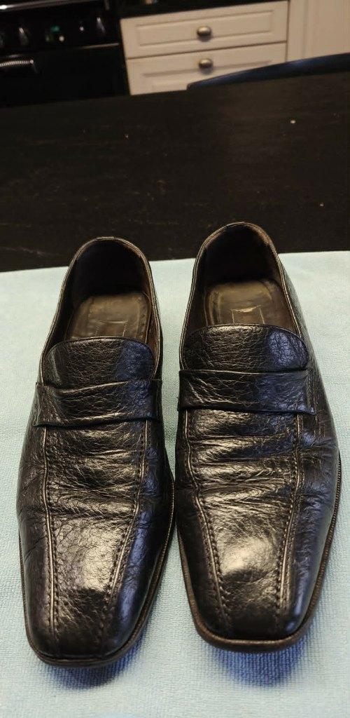 schoenen heren klassiek model zwart leder 43.5, Kleding | Heren, Zwart, Ophalen of Verzenden, Gedragen, Espadrilles of Moccasins