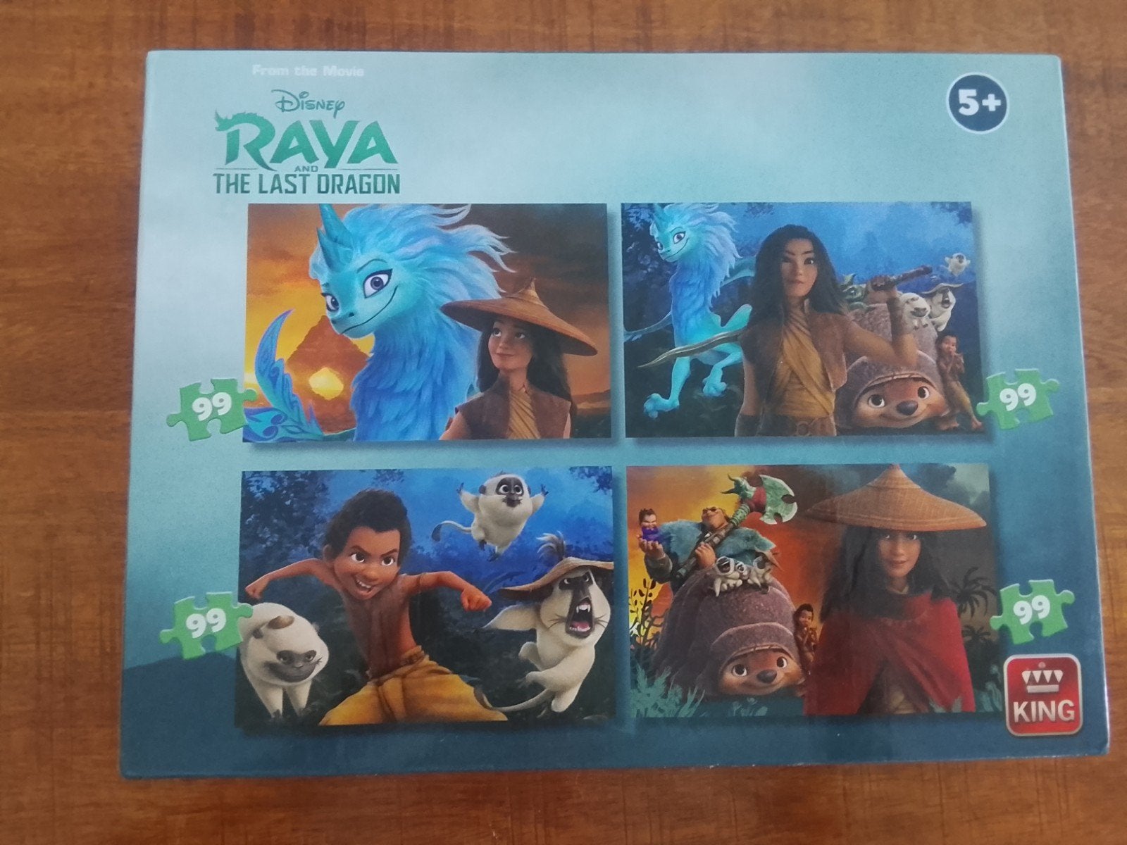 Disney Raya en de Laatste Draak puzzelset (4x 99 stukjes), Ophalen of Verzenden, Meer dan 50 stukjes, Zo goed als nieuw, 6 jaar of ouder