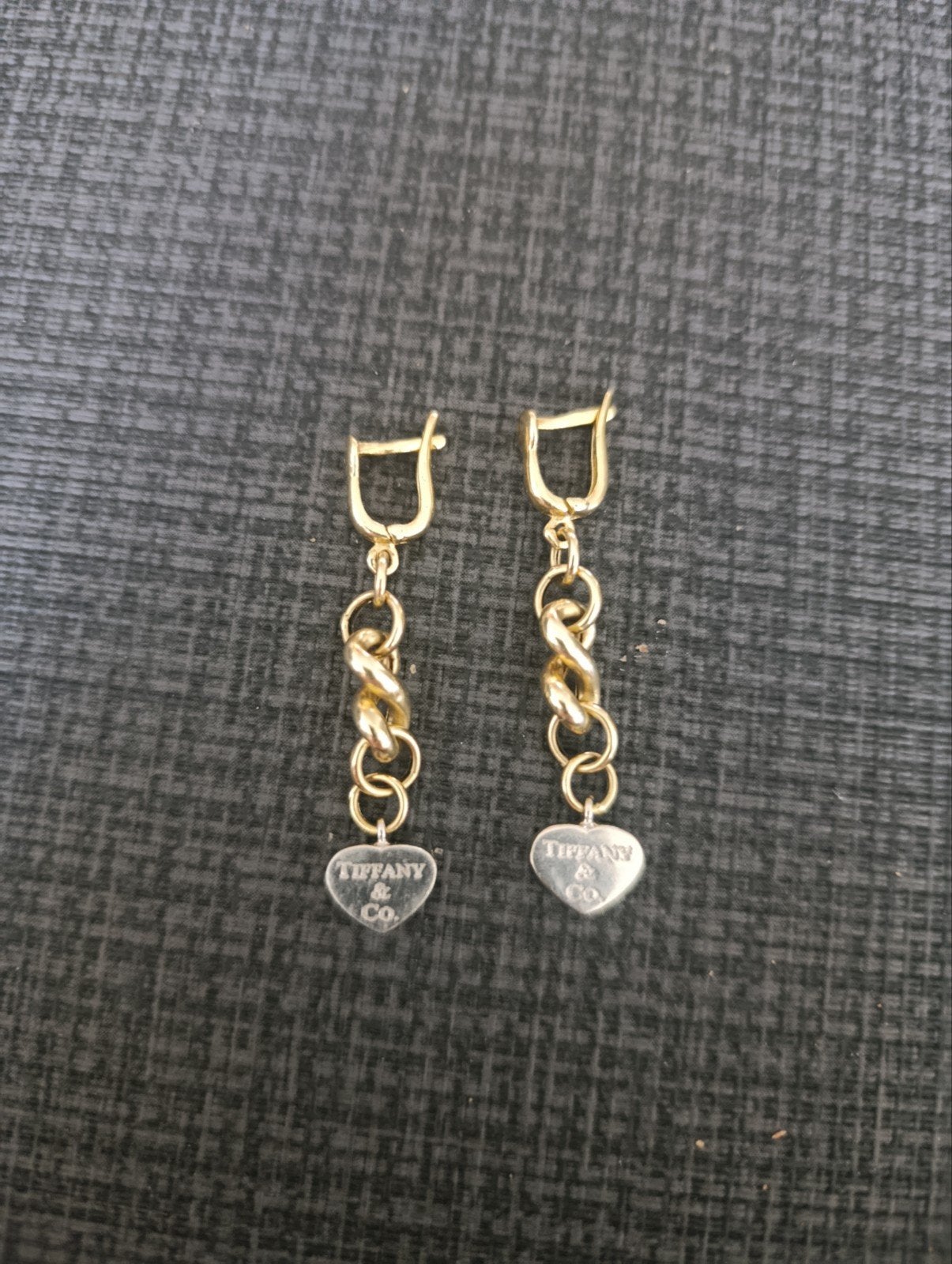 Tiffany & co gouda oorbellen., Ophalen of Verzenden, Zo goed als nieuw, Goud, Overige merken