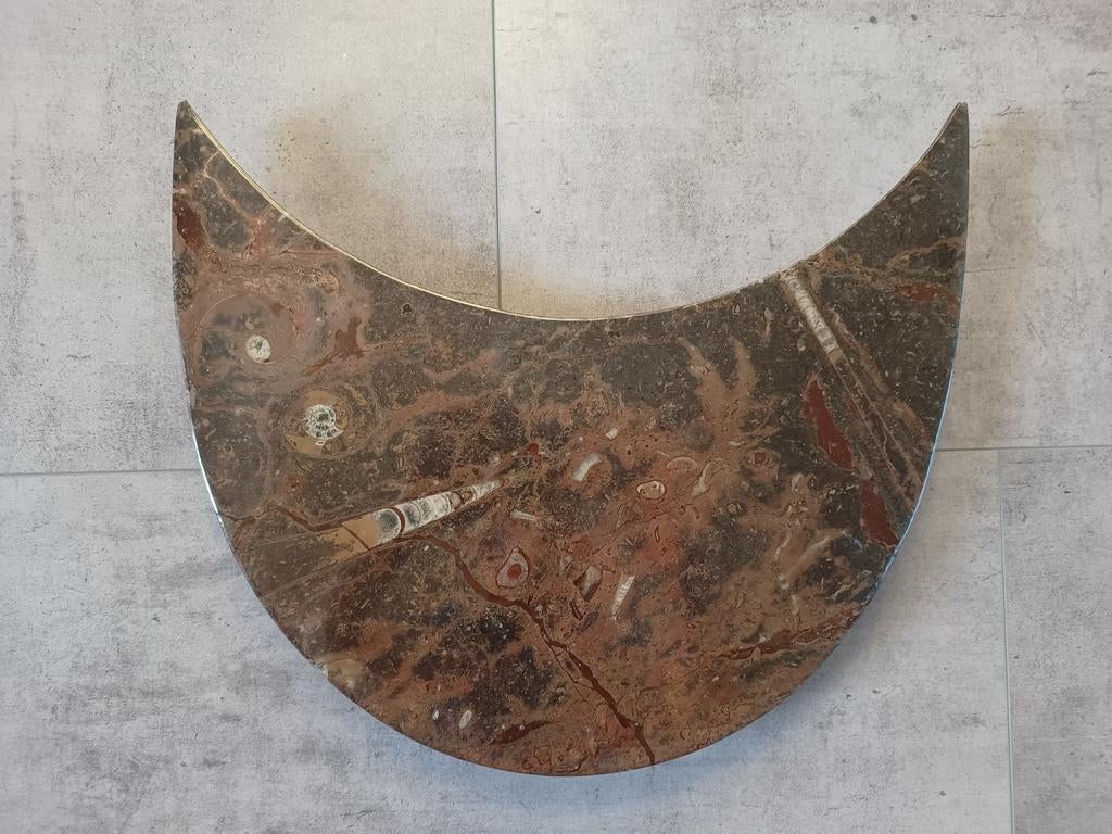 Marmer dienblad met ammonieten en orthoceras, Huis en Inrichting, Ophalen of Verzenden