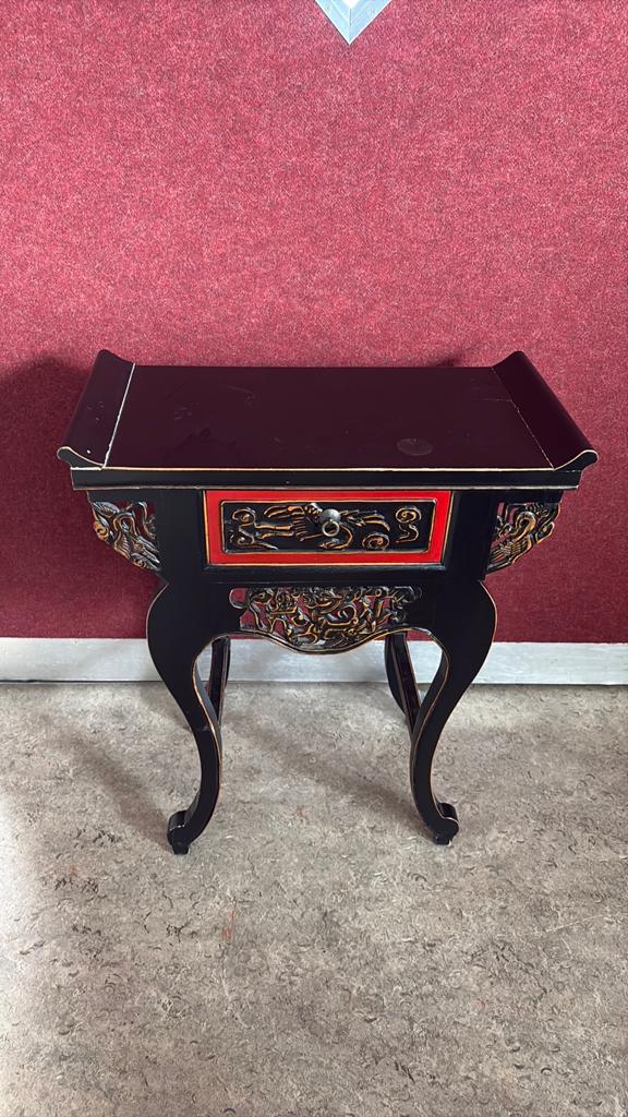Decoratief Japans kastje met lade - Zwart/Rood, Ophalen
