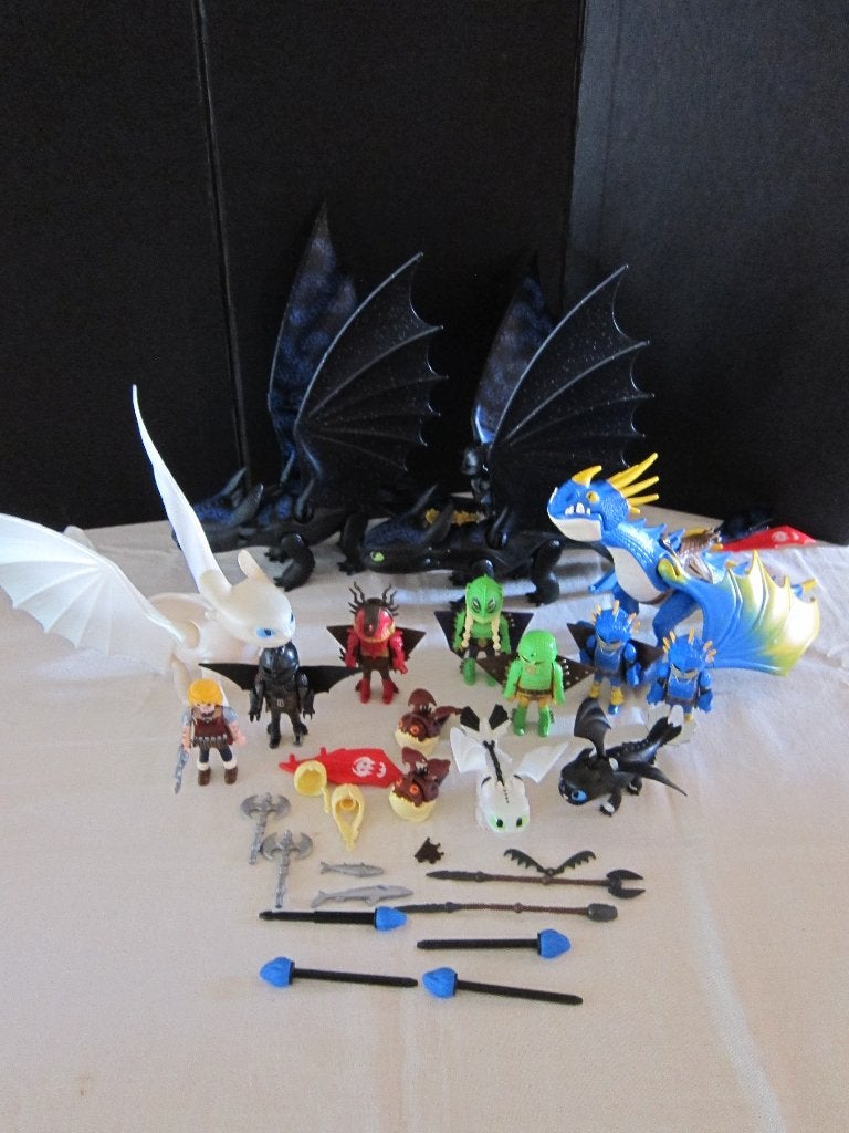 playmobil lot 4 how to train your dragon hoe tem je je draak, Complete set, Overige typen, Ophalen of Verzenden, Zo goed als nieuw