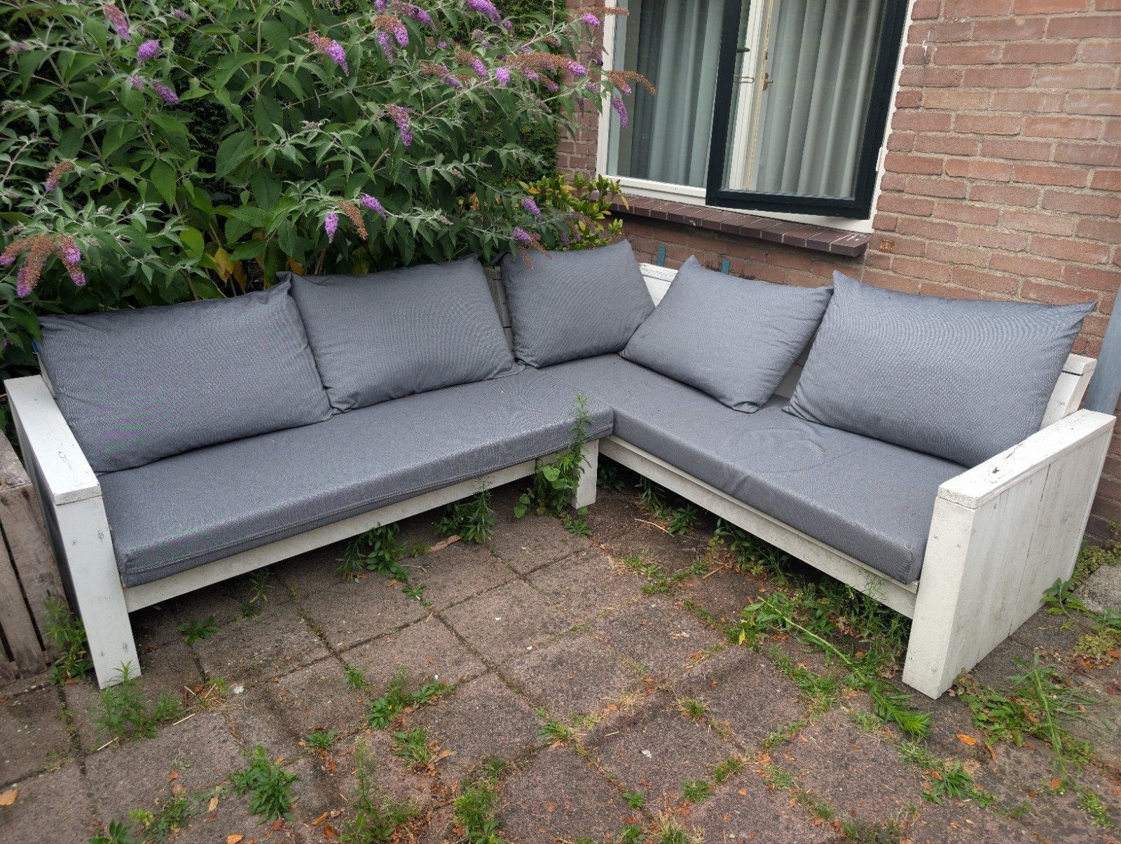 Gratis af te halen in Naarden, tuinbank, Ophalen, Gebruikt, Hout