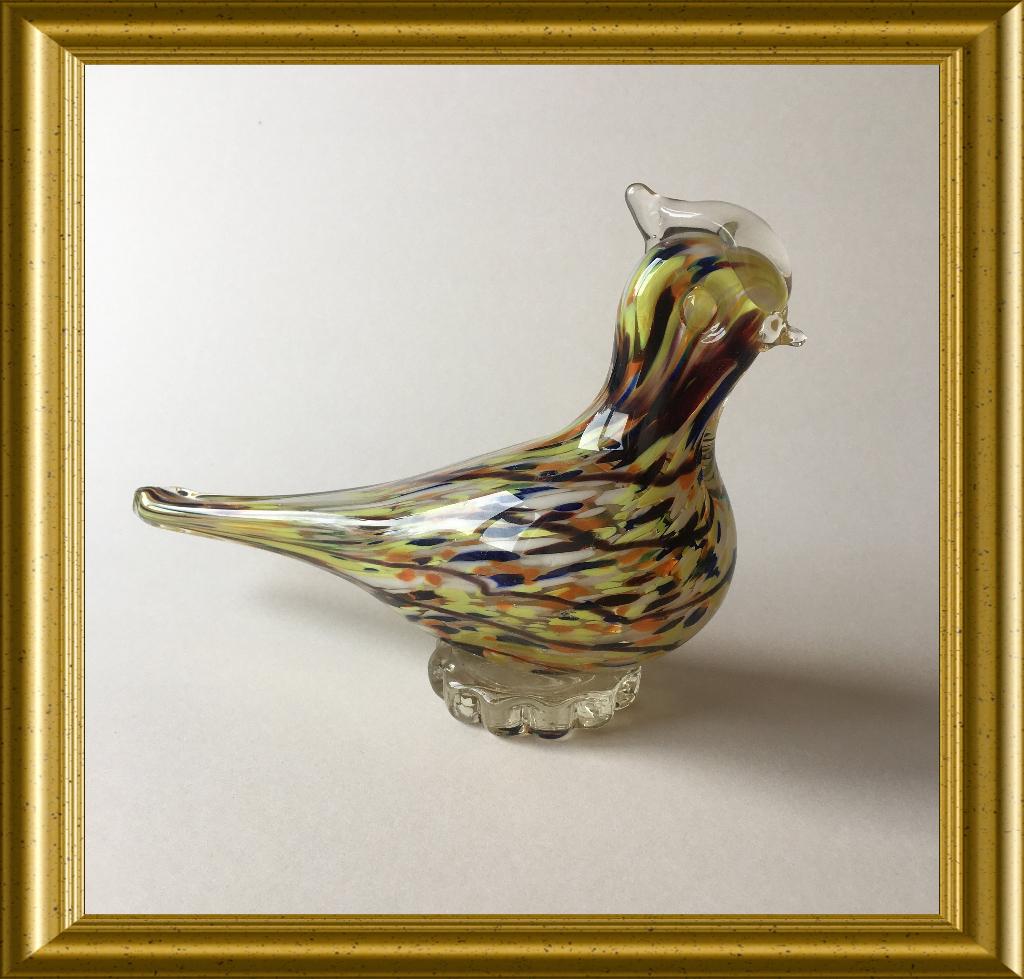 Vintage glazen beeldje: vogel, Antiek en Kunst, Antiek | Glas en Kristal, Ophalen of Verzenden