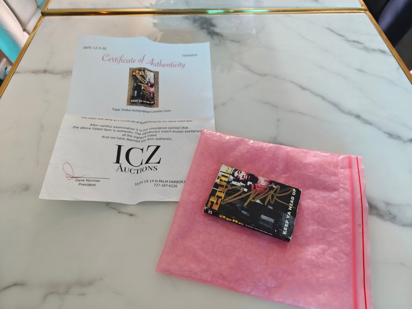 2PAC / Tupac Shakur gesigneerde cassette inc COA, Verzamelen, Muziek, Artiesten en Beroemdheden, Ophalen of Verzenden, Nieuw, Overige typen