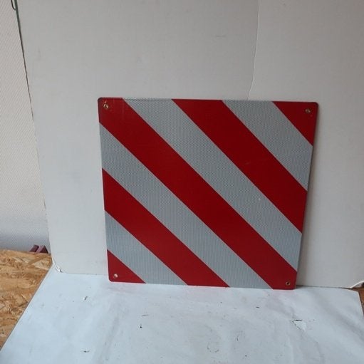 Markeringsbord camper caravan 50 x 50 rood wit, Ophalen of Verzenden, Gebruikt