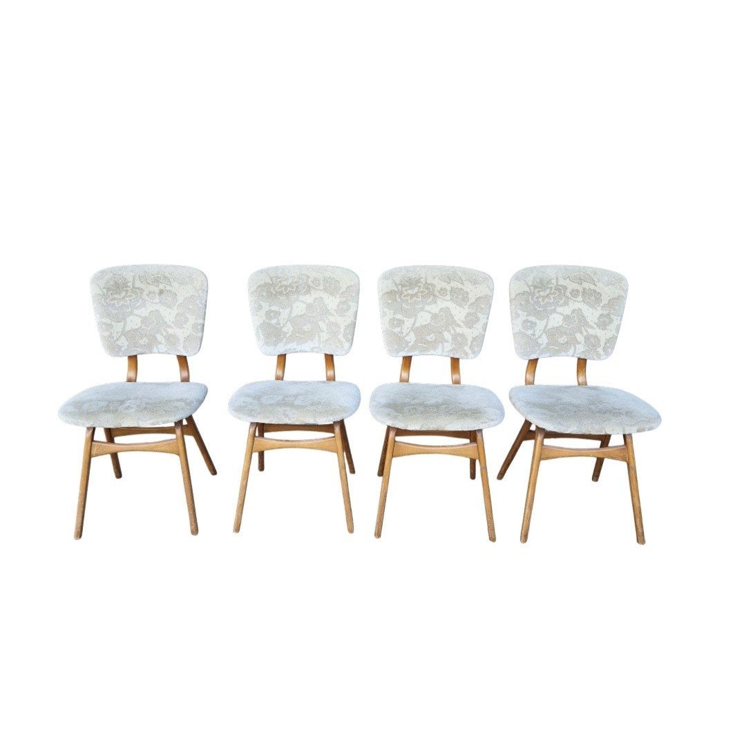 4 Vintage stoelen jaren 60 eetkamerstoelen keuken stoel, Ophalen of Verzenden