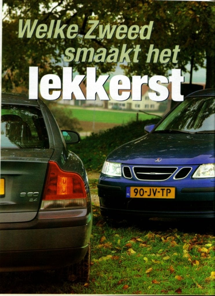 Autokampioen dubbeltest Saab 9-3 en Volvo S60 2002, Ophalen of Verzenden, Gelezen, Volvo