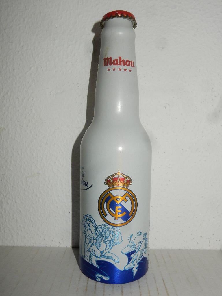 2019 REAL MADRID MAHOU Beer Aluminium Bier Flesje (leeg), Verzamelen, Sportartikelen en Voetbal, Ophalen of Verzenden, Buitenlandse clubs