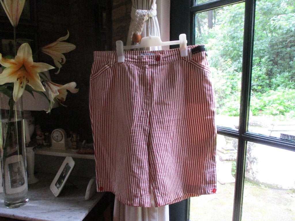 mj/NIEUW! GARDEUR bermuda/maat 46 valt als 44/rood/ecru, Kort, Verzenden, Maat 42/44 (L), Nieuw