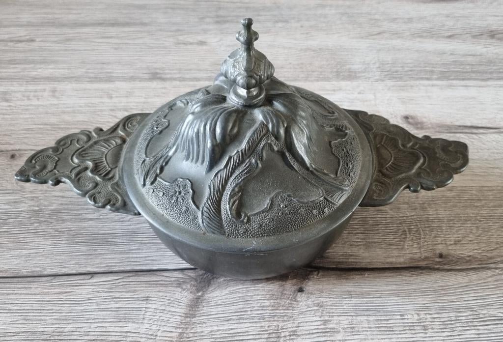 Tinnen bouillonkom, Antiek en Kunst, Ophalen of Verzenden