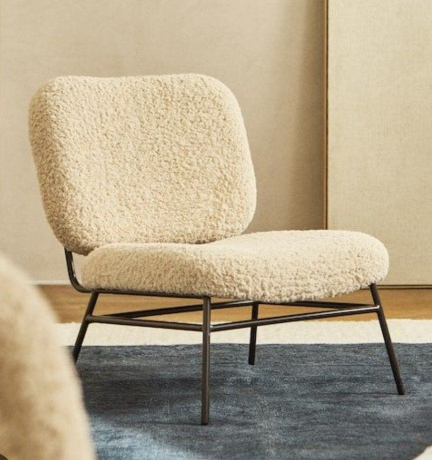 Comfortabele en stijlvolle teddy stoel van Zara Home., Ophalen, Japandi, Wit, Zo goed als nieuw