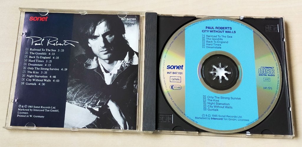 Paul Roberts - City Without Walls CD 1985, Ophalen of Verzenden, Gebruikt, Poprock